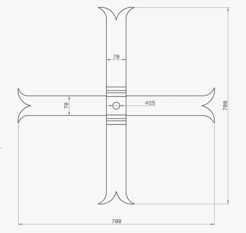 achat Croix de chainage forgée