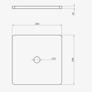 Plaque ancrage pour tirant métallique - 20 x 20 cm