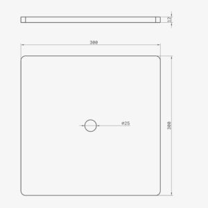 plaque d'ancrage mural pour tirant de chainage 30 x 30 cm acier