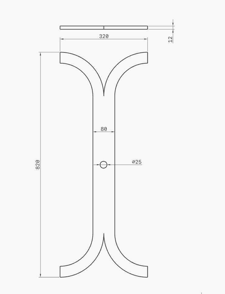 Croix de chainage en I forgée