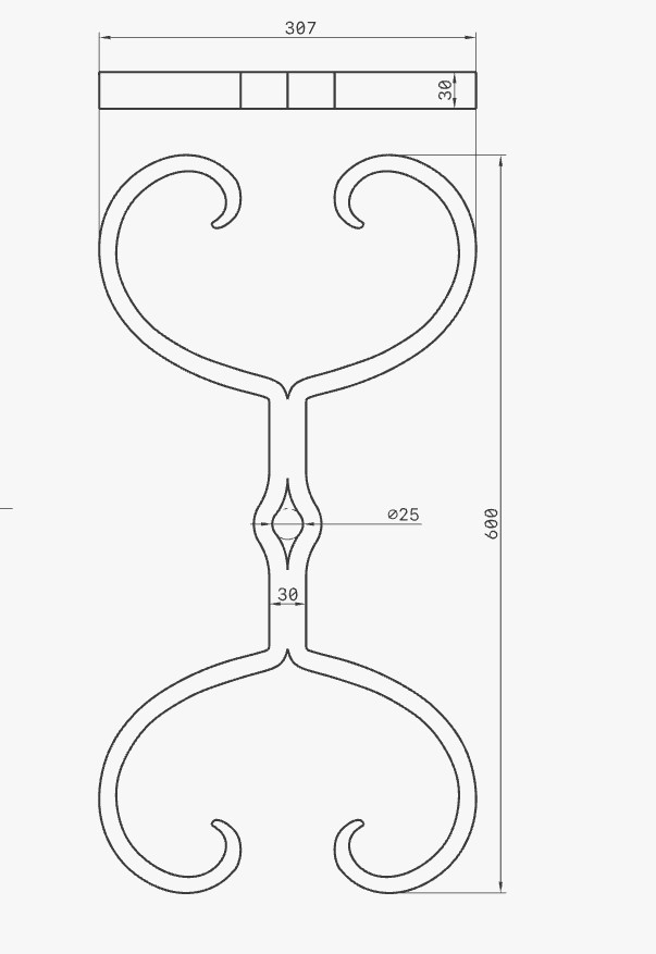 Ancre de chainage décorative n°3 - forgée à la main