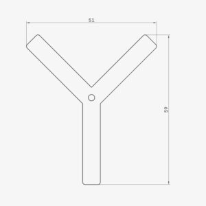 Clé d'ancrage façade en Y - 51 x 59