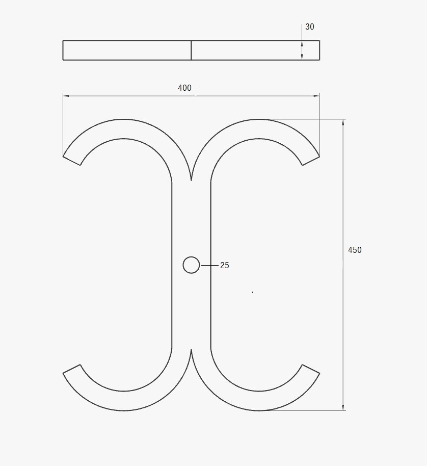 Croix X - 40 x 45 cm Croix X - 40 x 45 cm - ancre murale acier forgé