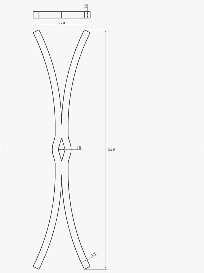 Clé d'ancrage forgée en I n°1 - 92 x 22 Clé d'ancrage forgée en I n°1 - 92 x 22