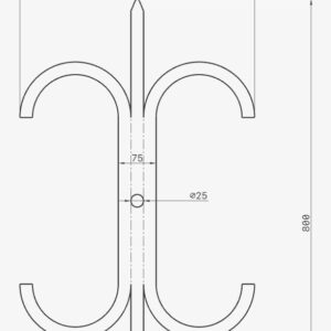 clé n°41 - croix de chainage acier forgé pour tirant