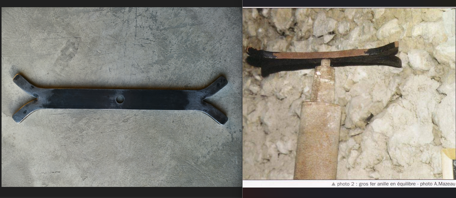 Comparaison entre une anille et une clé de tirant